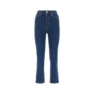 RE DONE Women's High Waisted Slim Straight Leg Jeans Women LIGHT BLUE Pants